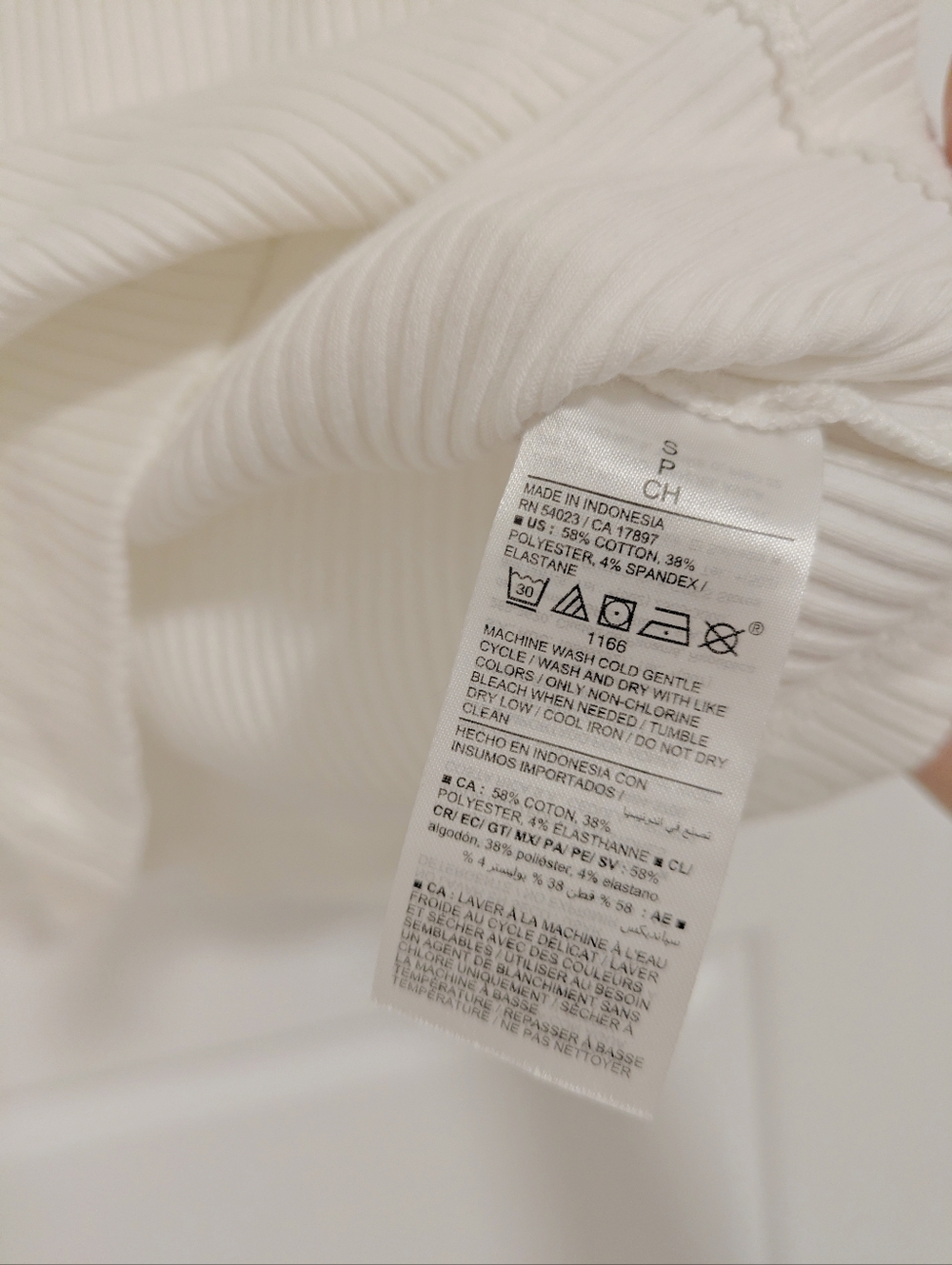 Cotton White Ribbed Mock Neck Tank - Picture 5 of 5